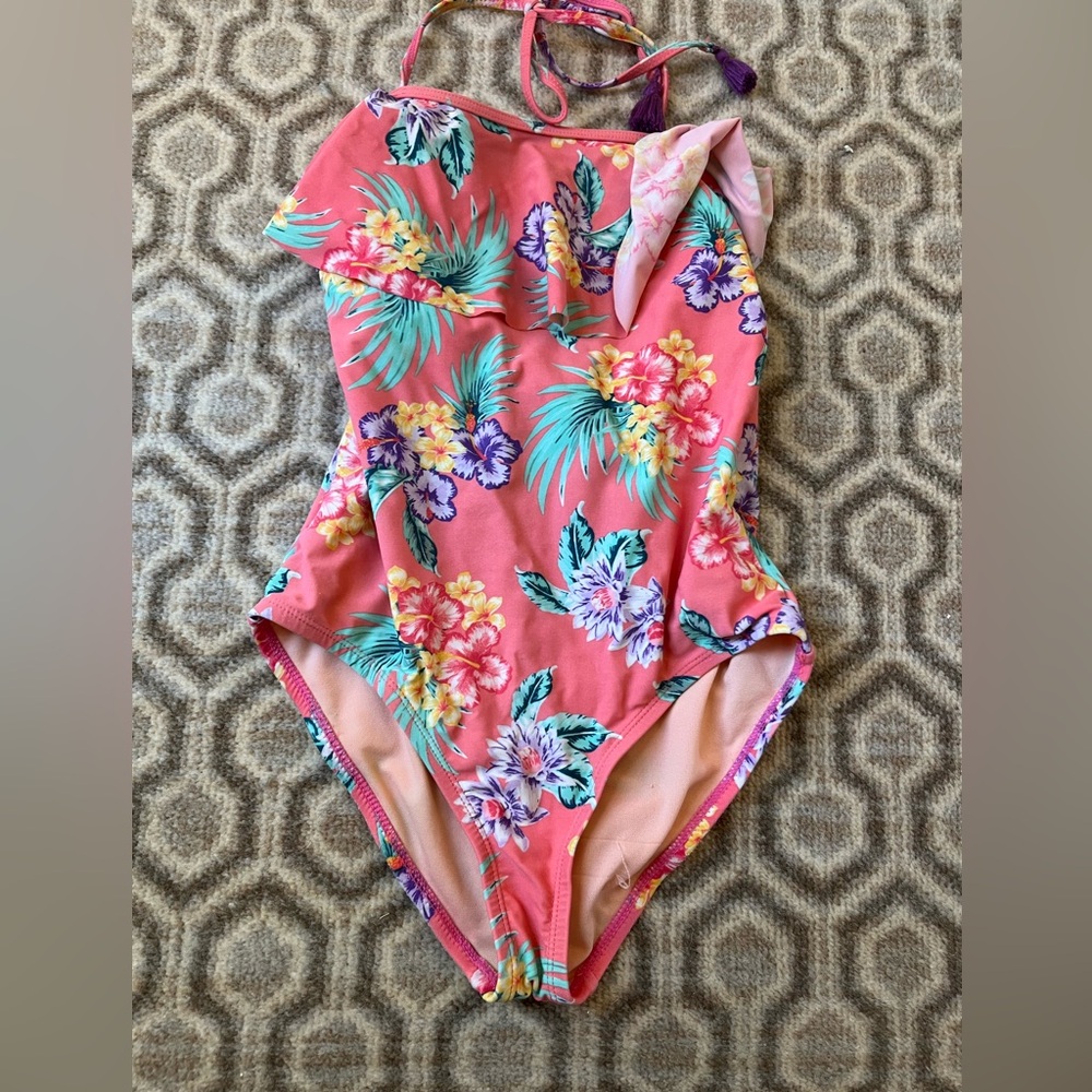 Target kids floral one piece bathing suit